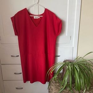 Eliza J red shift dress 12